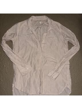 Gap Women's White and Pink Shirt